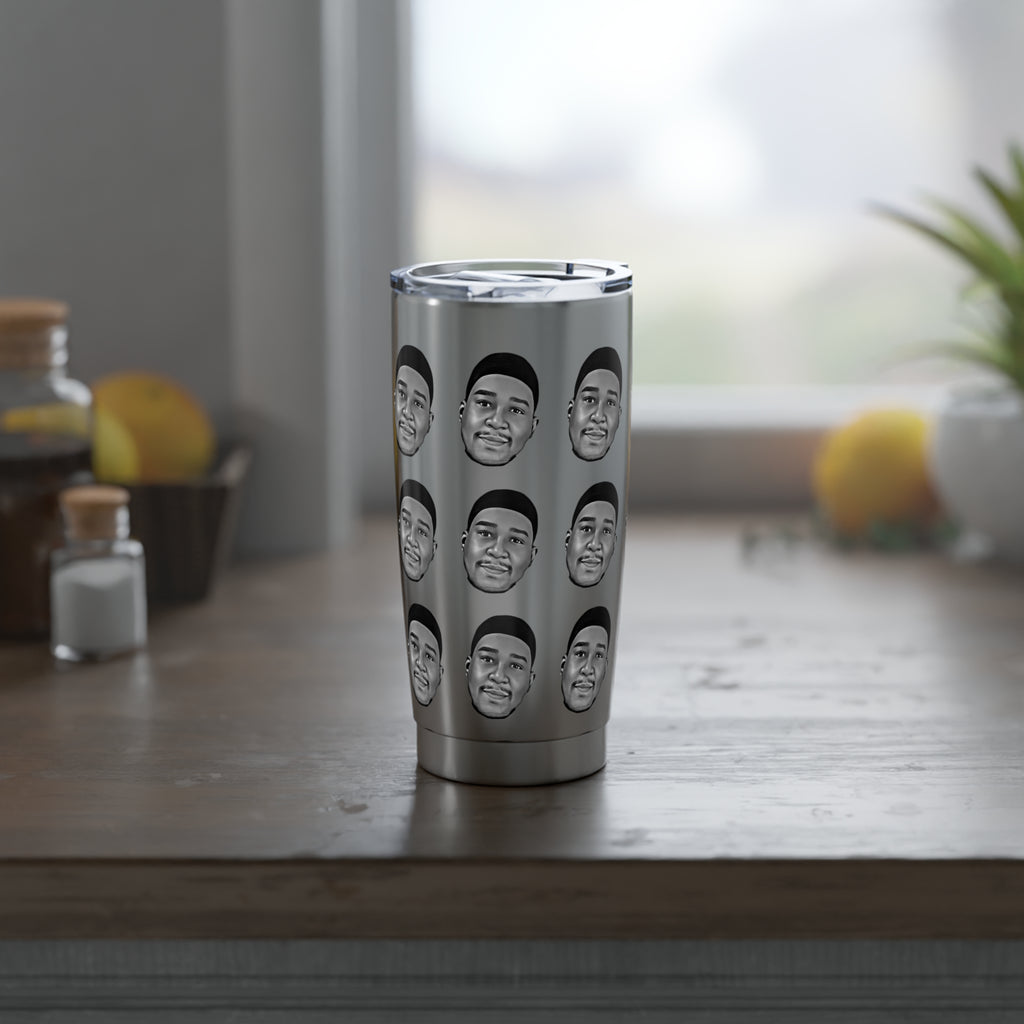Custom 20oz Stainless Steel Tumbler - All Over Design, Perfect for Gifting and Daily Use