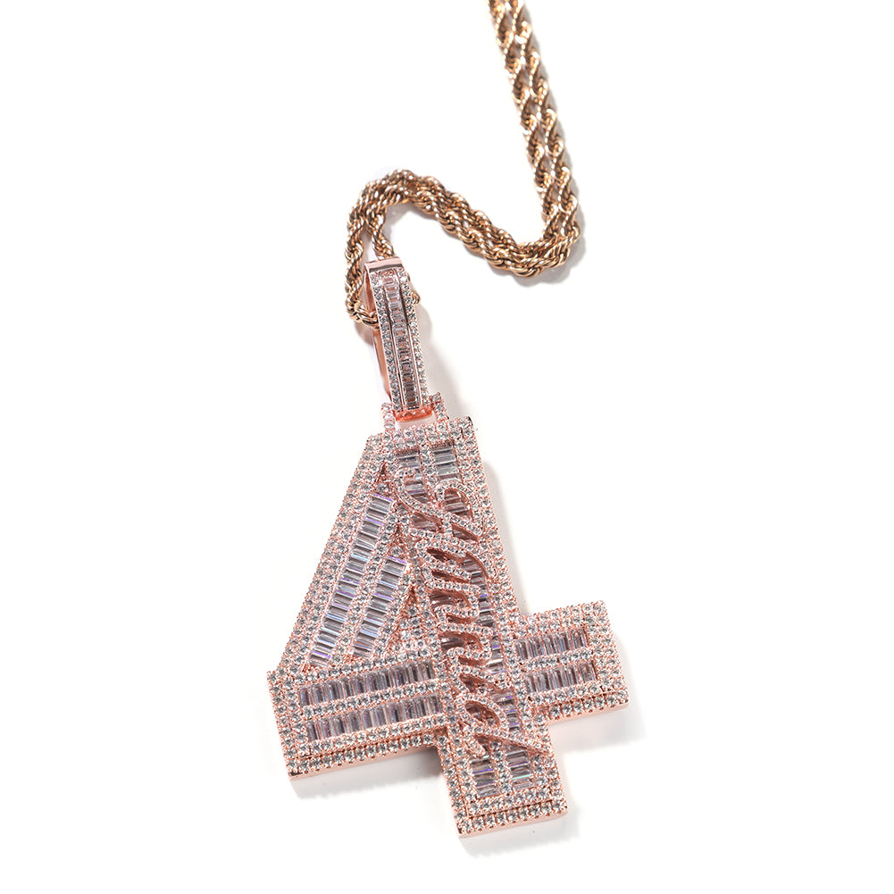 BIG Baguette Letter and Custom Cursive Name