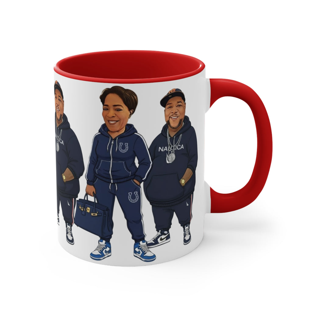 Custom Caricature Accent Coffee Cup (Color  Interior)