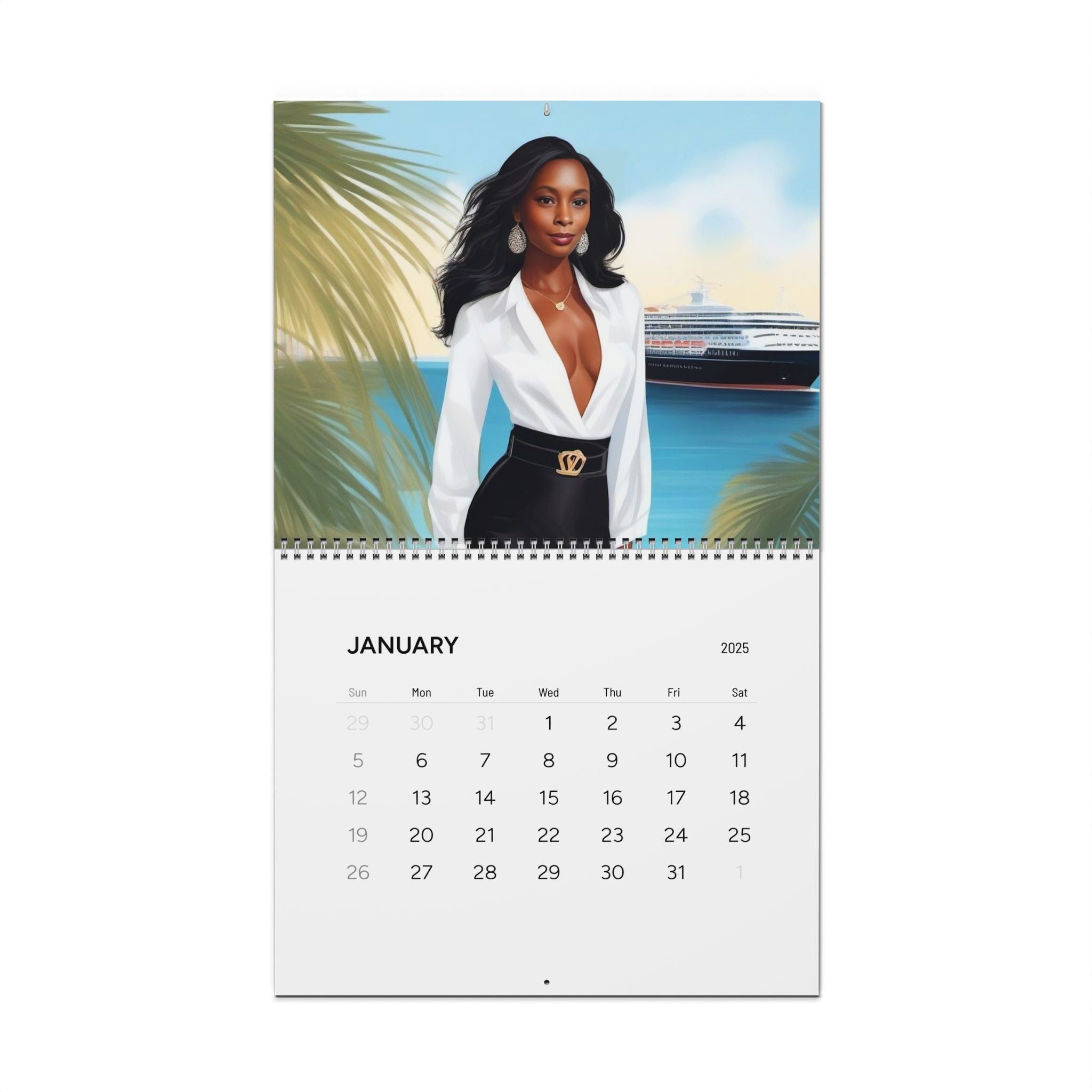 Elegant Wall Calendar 2025 - Stylish Art for Home & Office