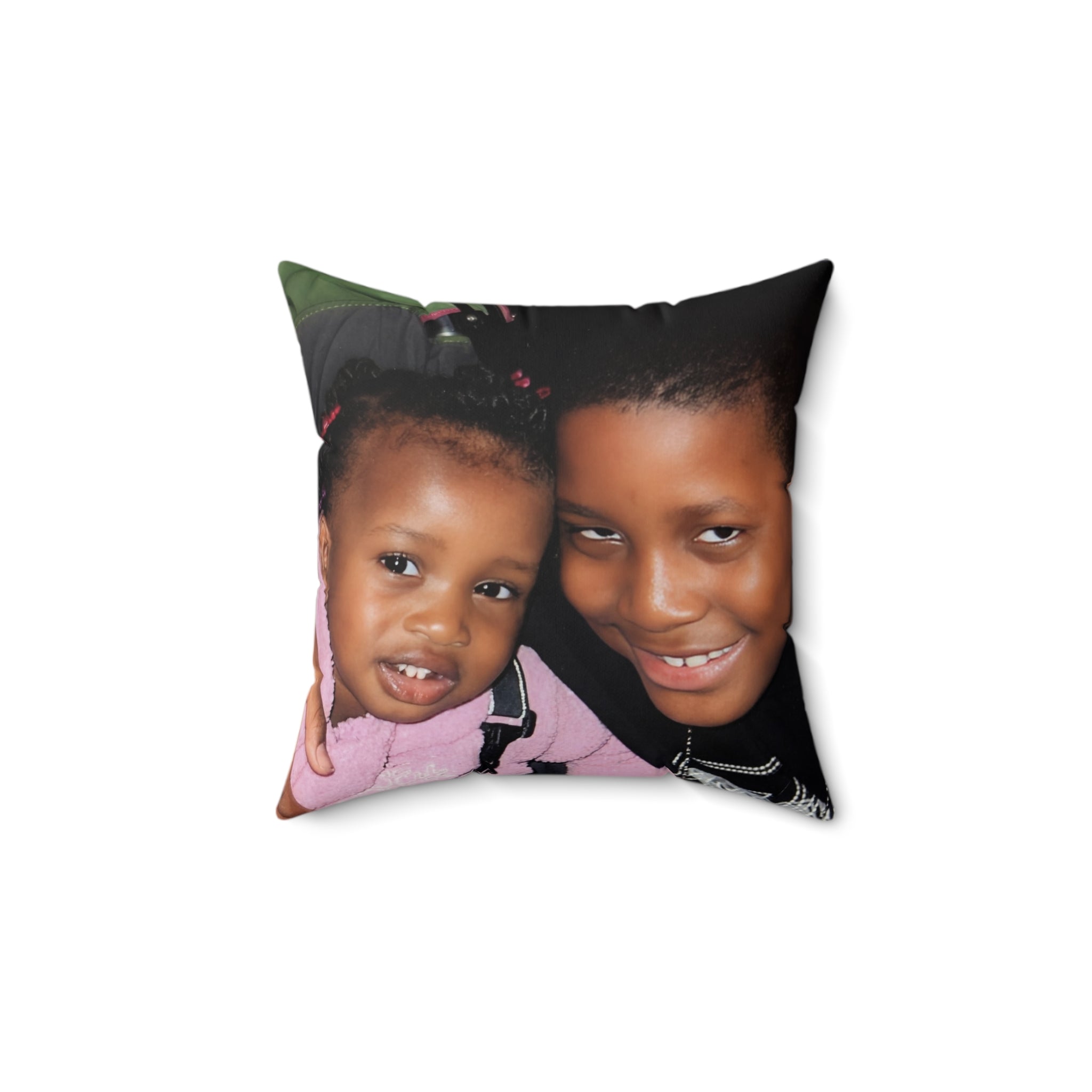 Faux Suede Square Custom Photo Pillow