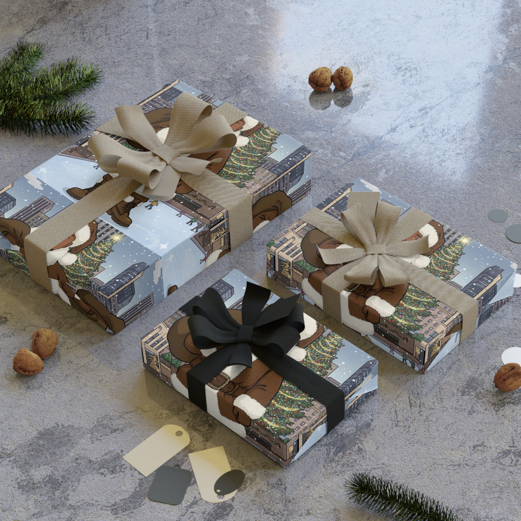 Custom Santa Gift Wrap Roll —