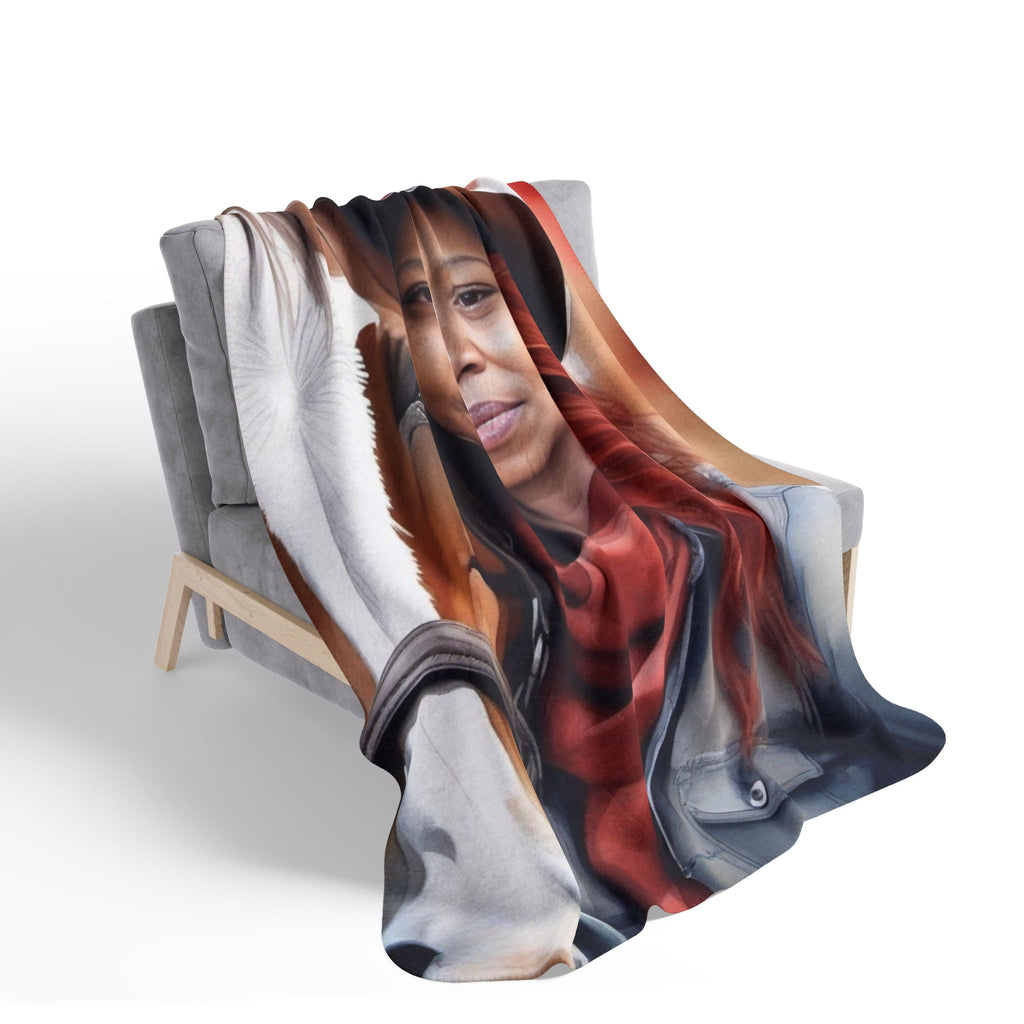 Custom Photo Fleece Sherpa Blanket