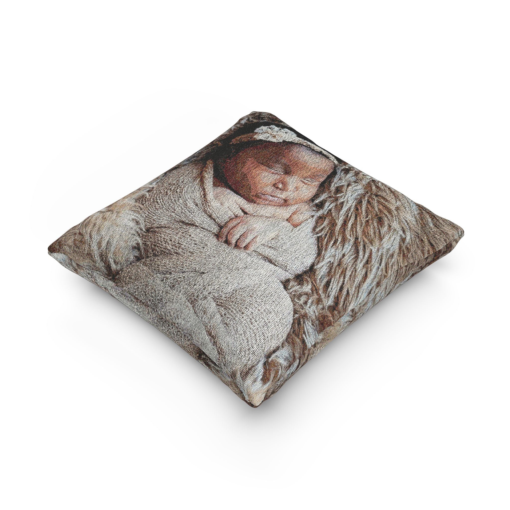 Custom Artistic Woven Pillow -