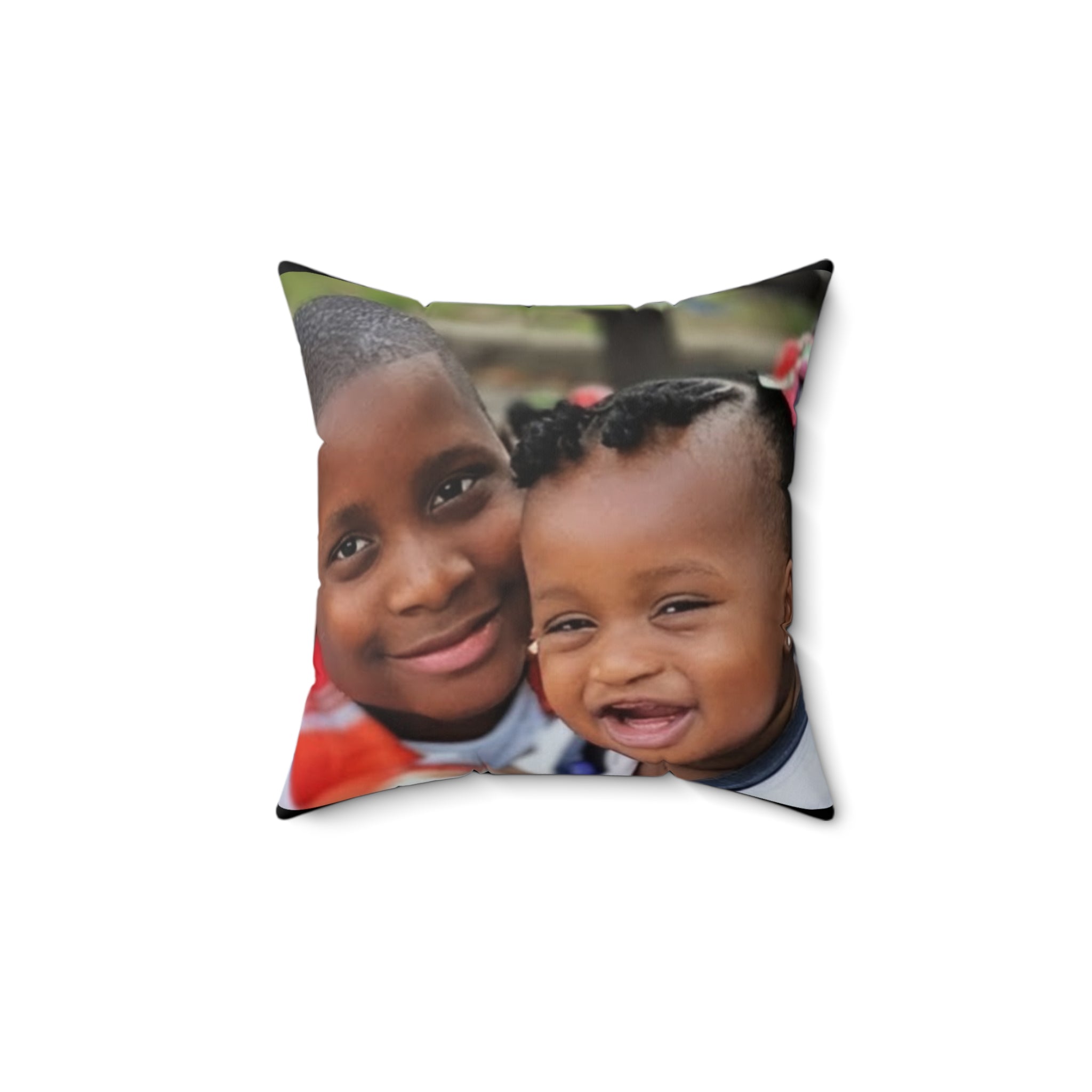 Faux Suede Square Custom Photo Pillow