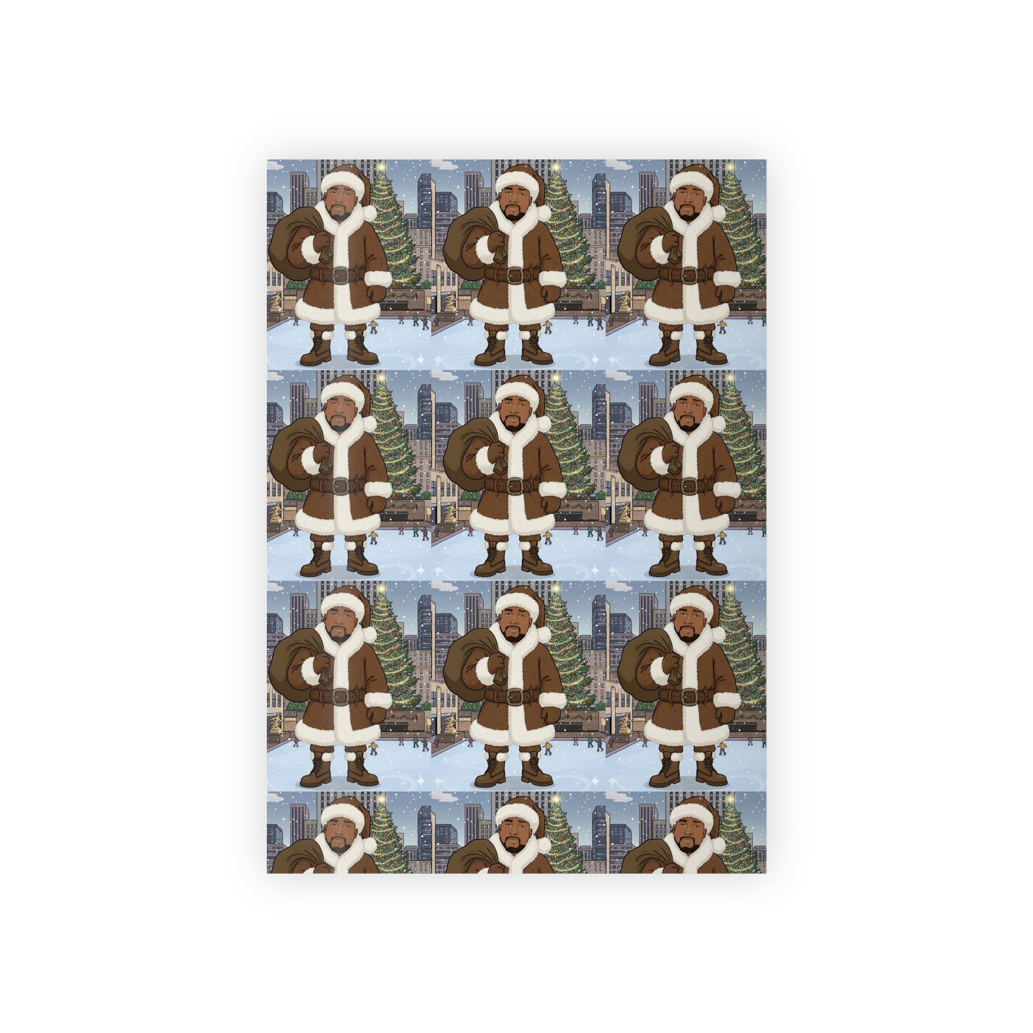 Custom Santa Gift Wrap Roll —