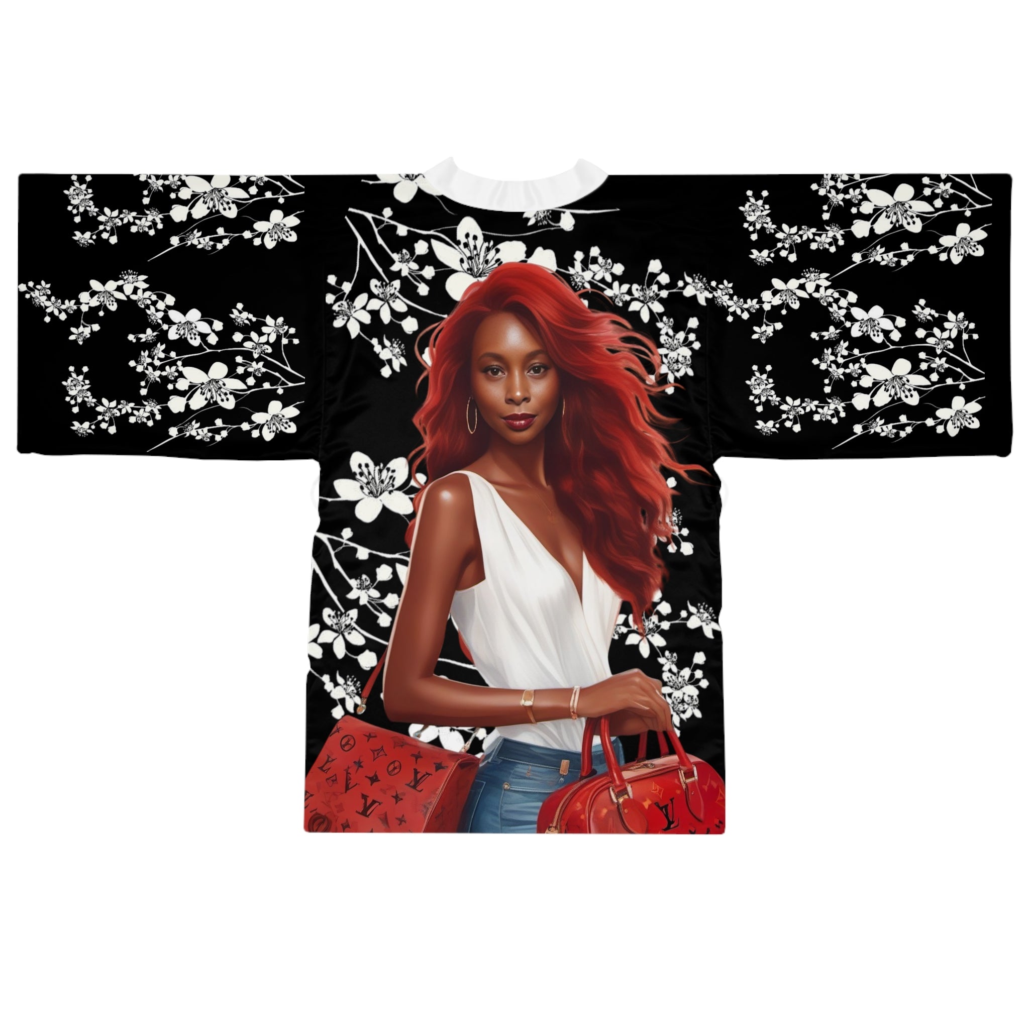 Kimono Robe, Elegant Long Sleeve