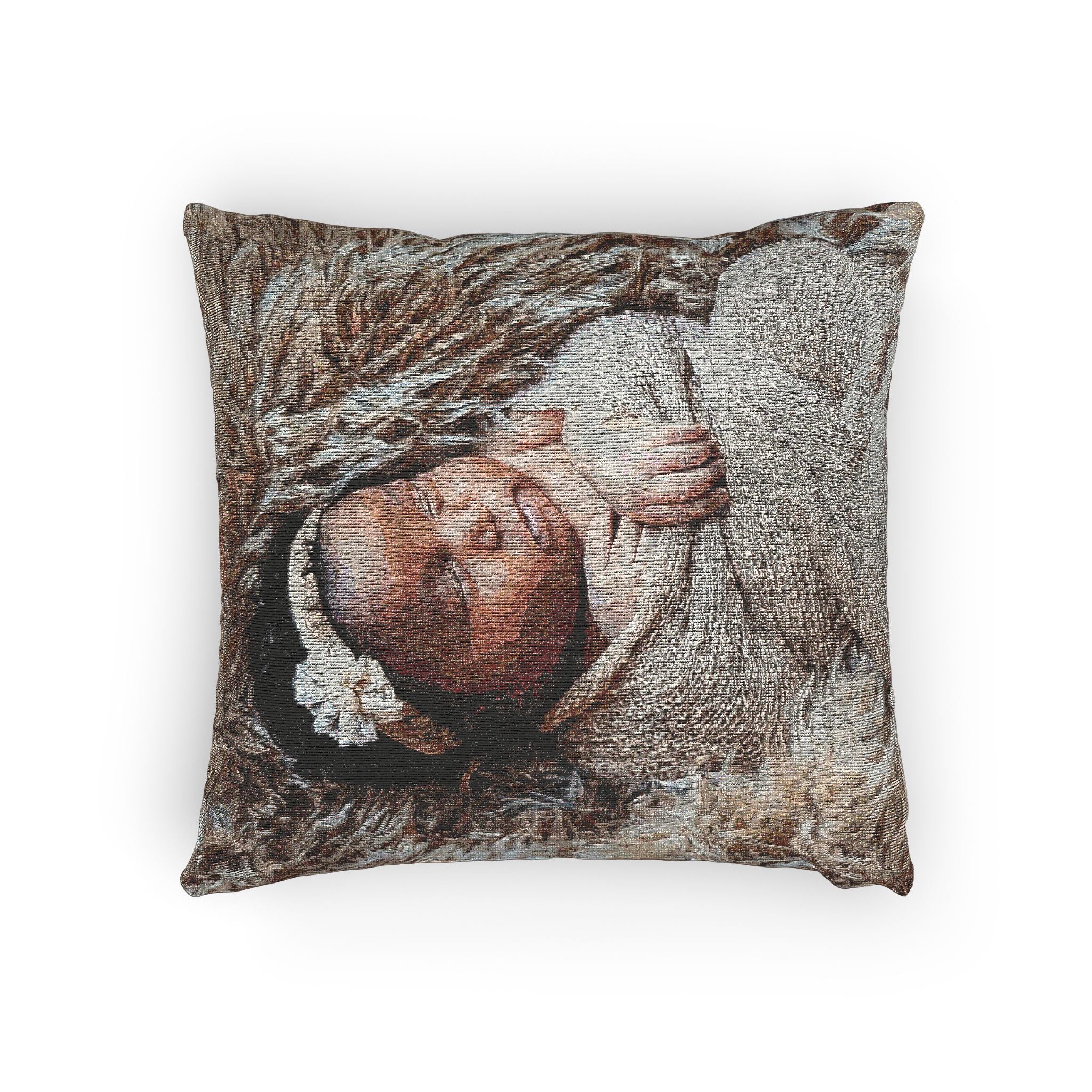 Custom Artistic Woven Pillow -