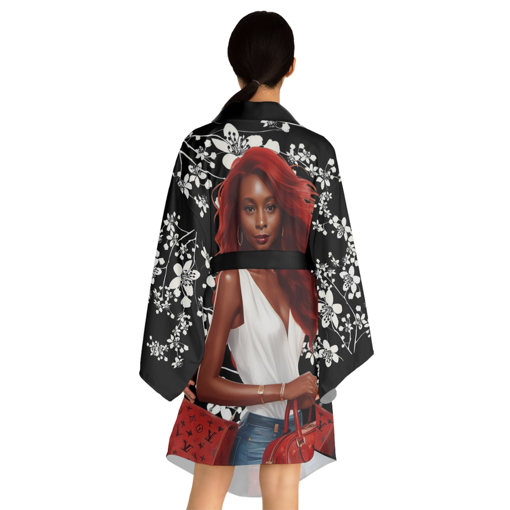 Kimono Robe, Elegant Long Sleeve