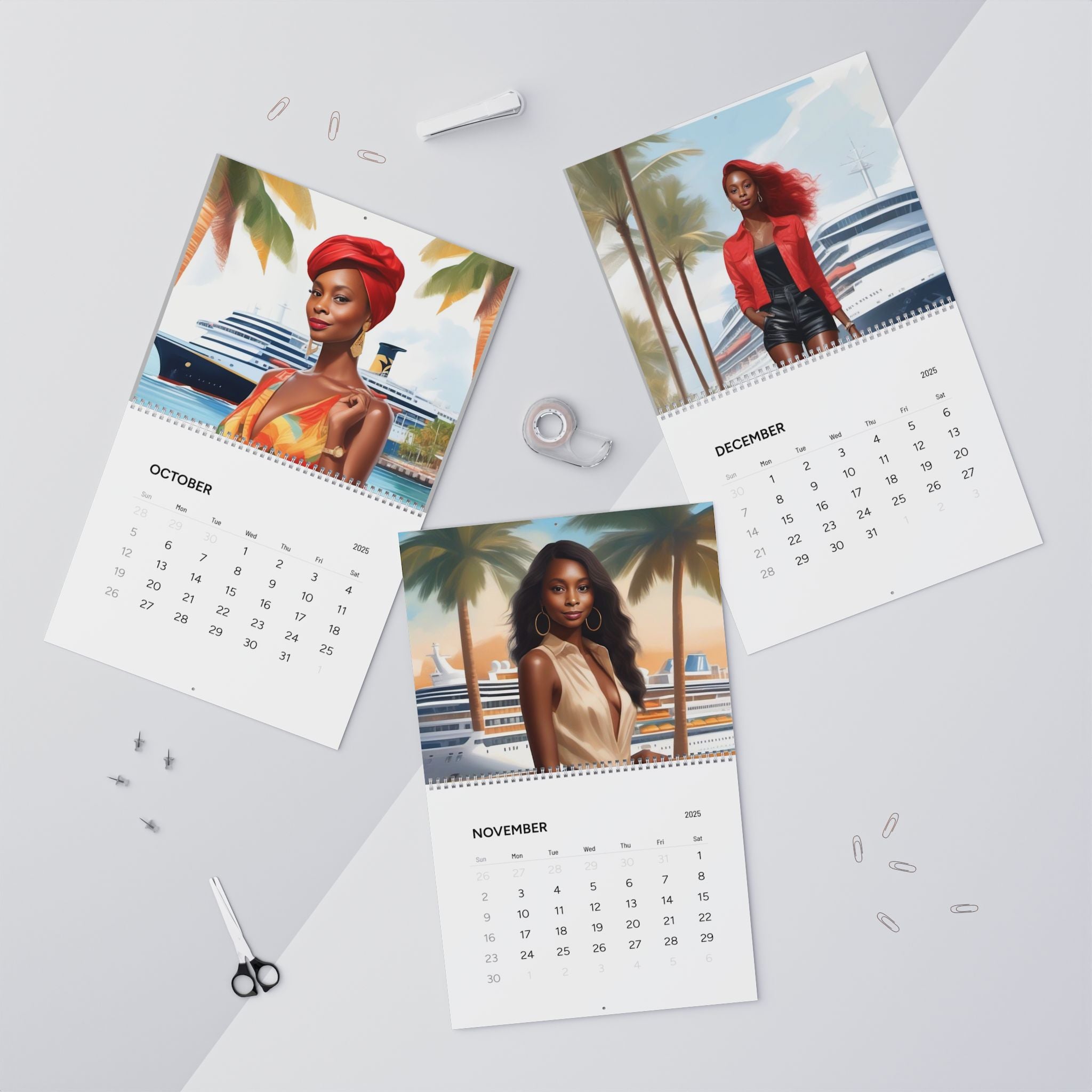 Elegant Wall Calendar 2025 - Stylish Art for Home & Office