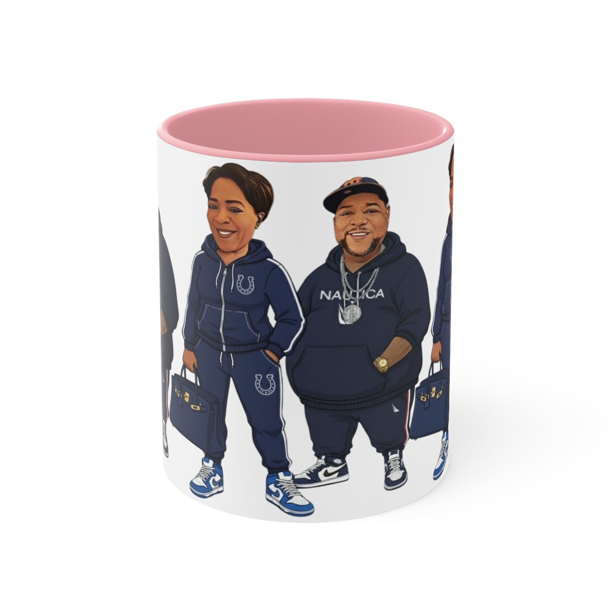 Custom Caricature Accent Coffee Cup (Color  Interior)