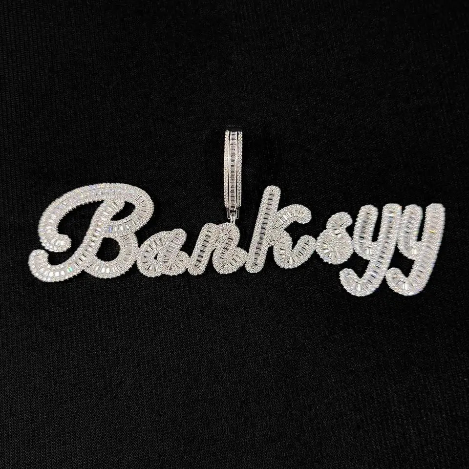 Iced Out Name Pendent