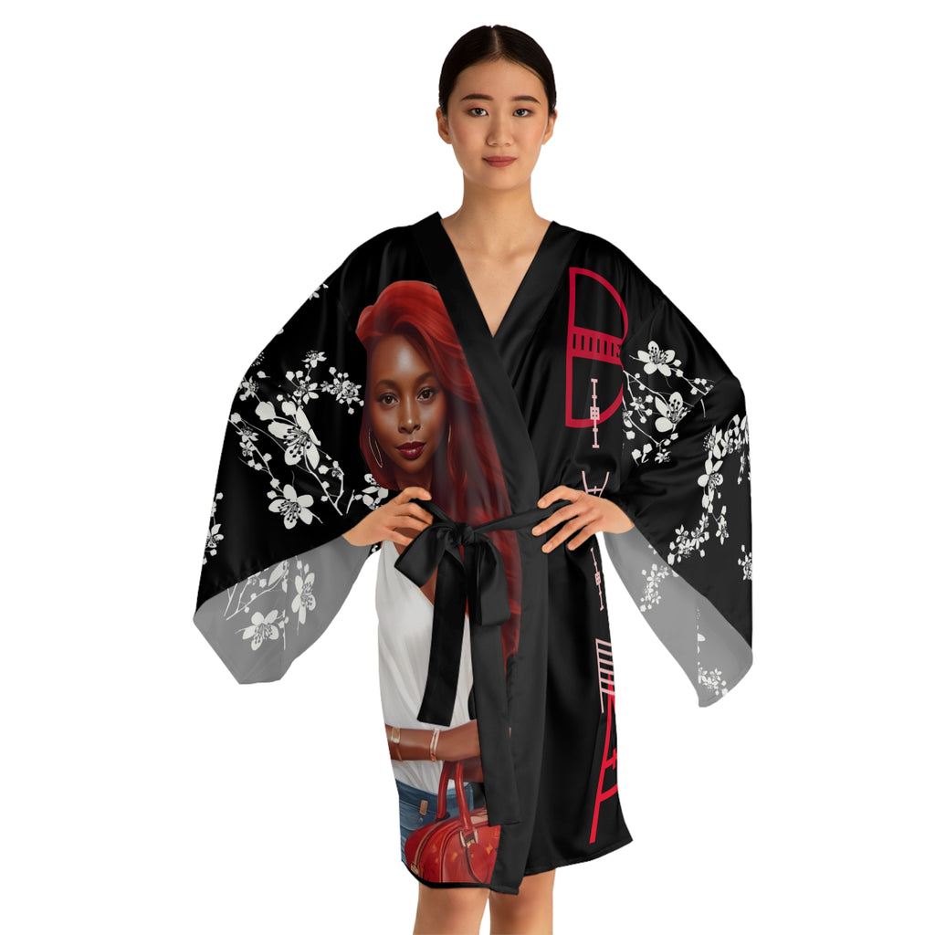 Kimono Robe, Elegant Long Sleeve