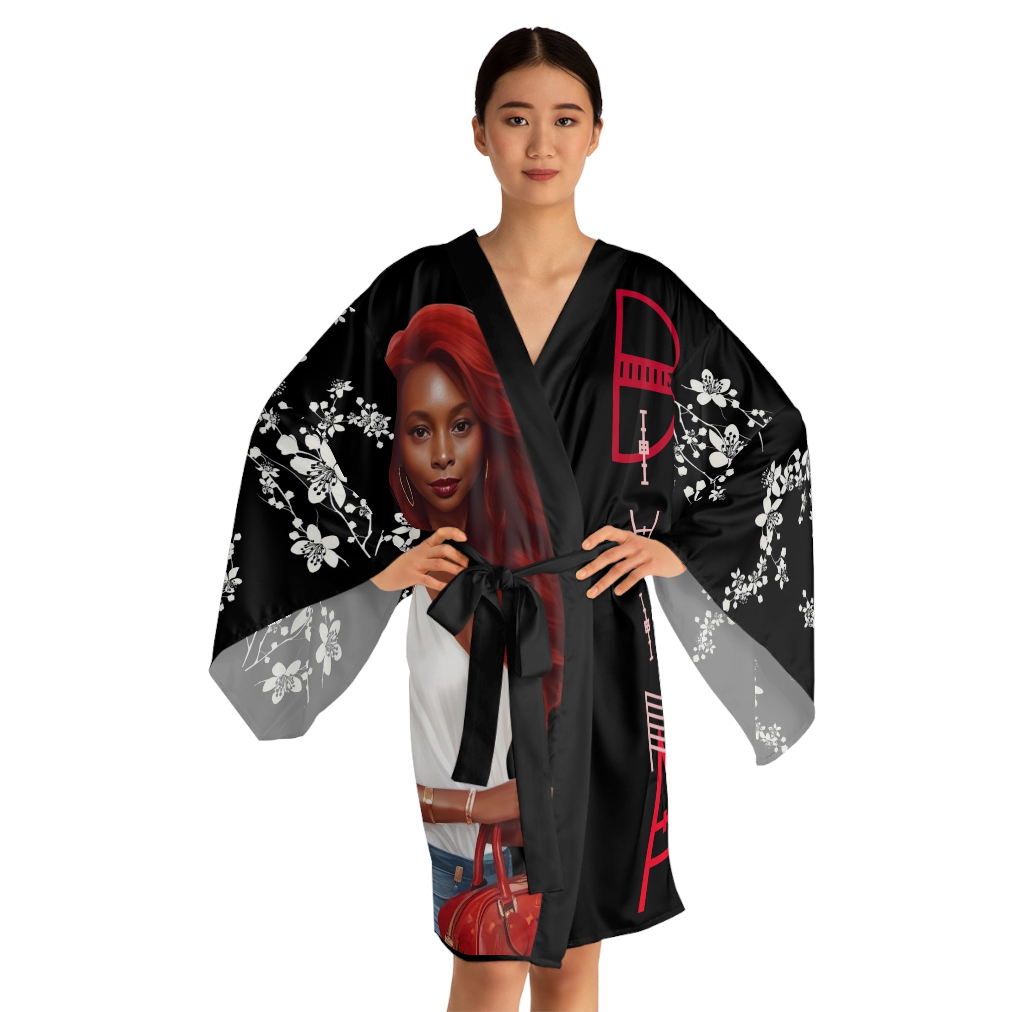 Kimono Robe, Elegant Long Sleeve