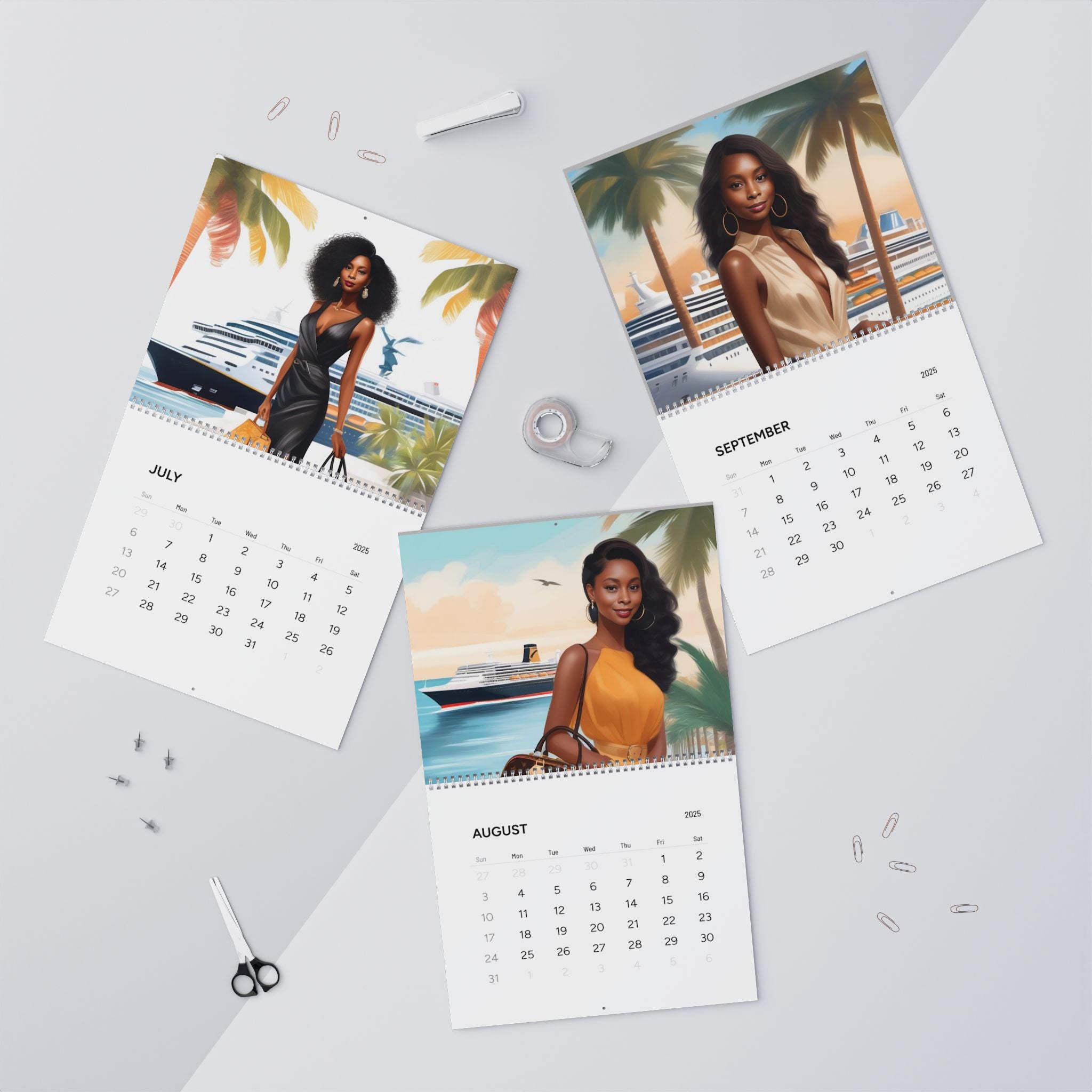 Elegant Wall Calendar 2025 - Stylish Art for Home & Office