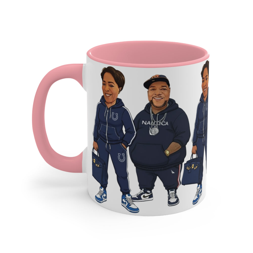 Custom Caricature Accent Coffee Cup (Color  Interior)