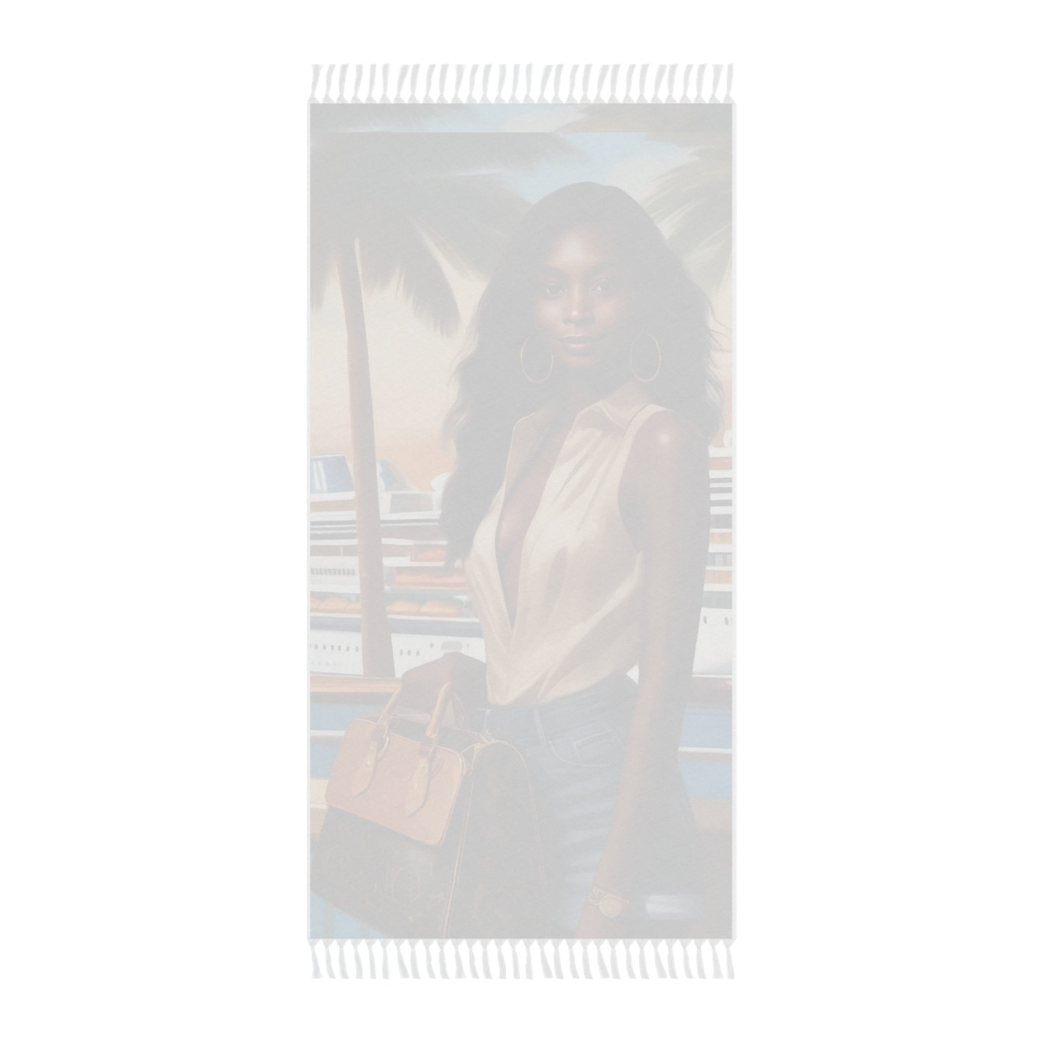 Custom Photo Boho Beach Towel -