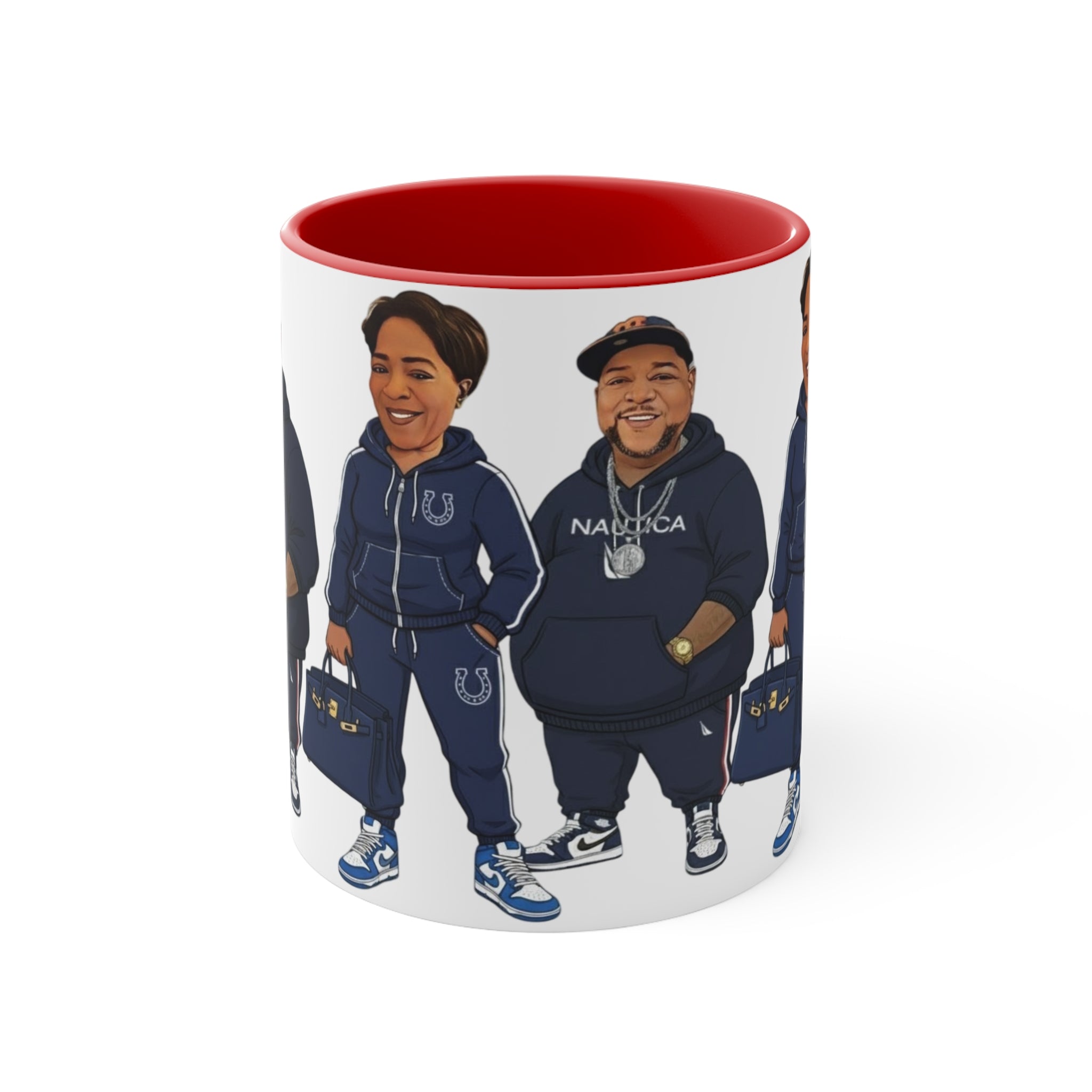 Custom Caricature Accent Coffee Cup (Color  Interior)