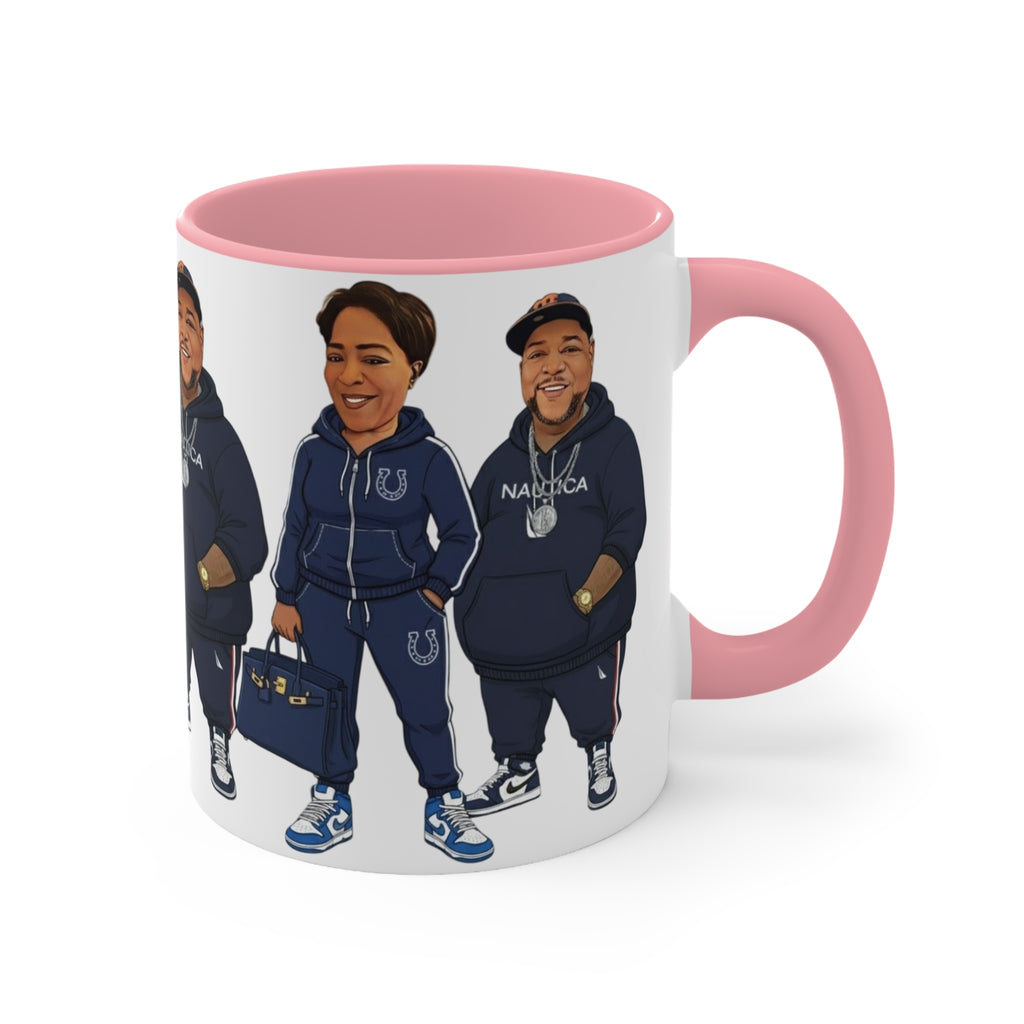 Custom Caricature Accent Coffee Cup (Color  Interior)