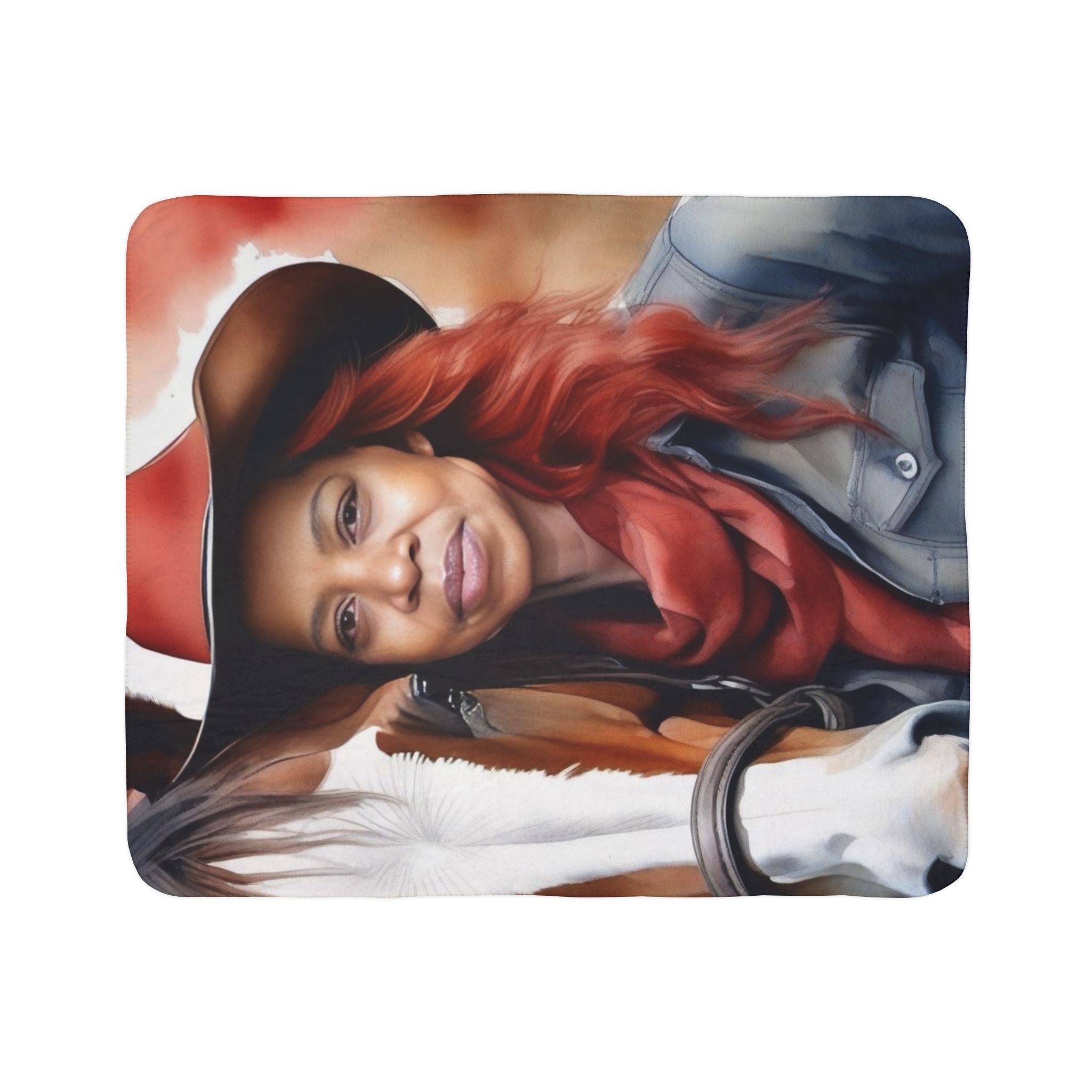 Custom Photo Fleece Sherpa Blanket