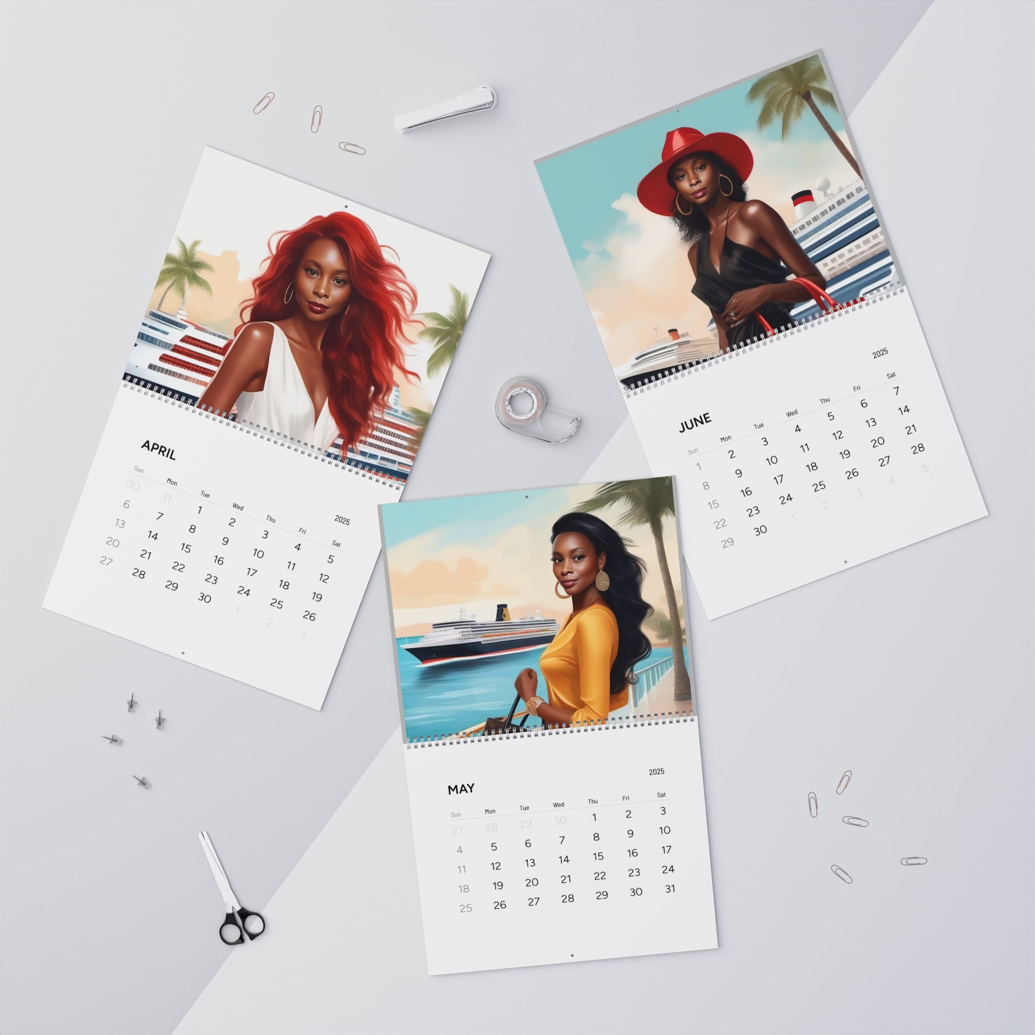 Elegant Wall Calendar 2025 - Stylish Art for Home & Office