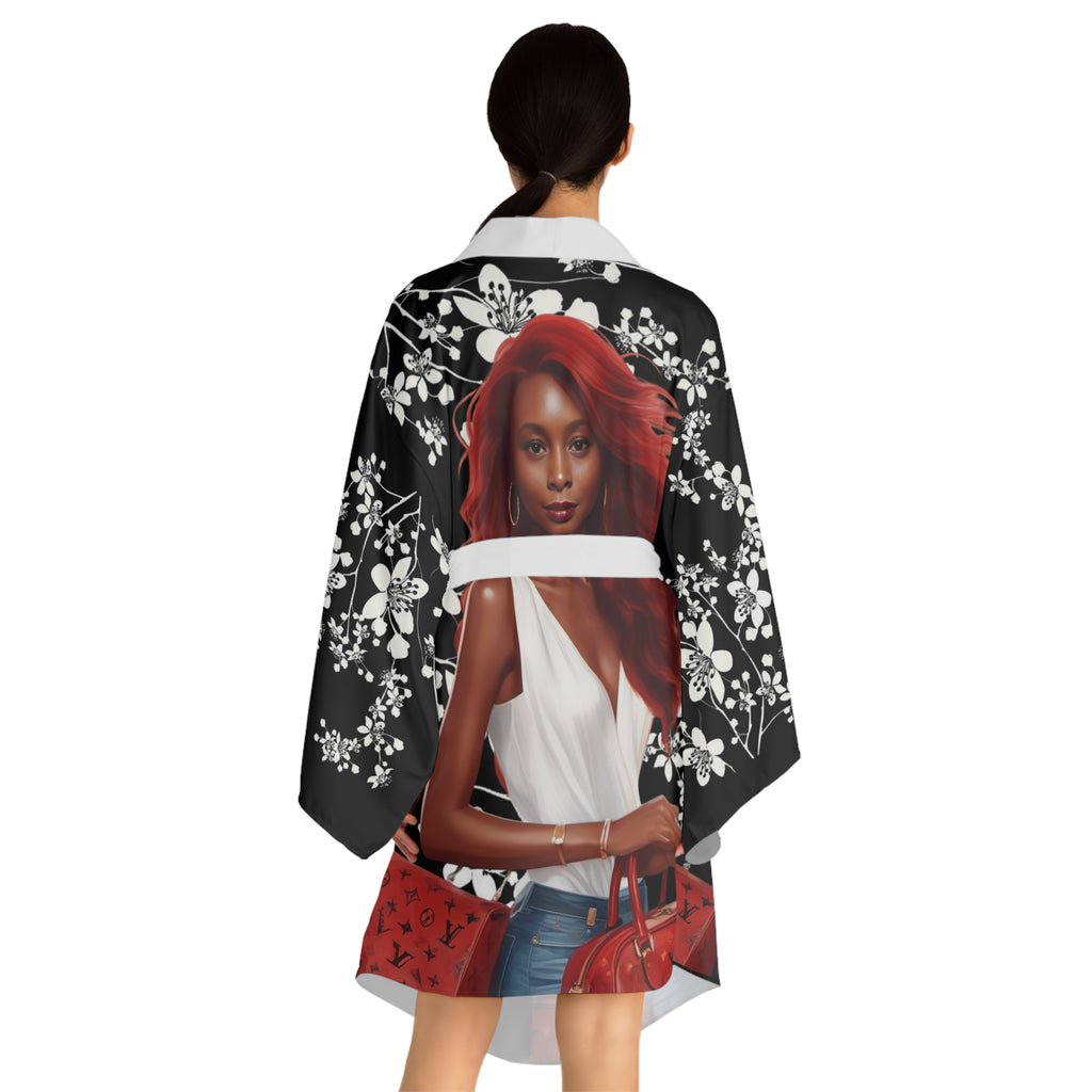Kimono Robe, Elegant Long Sleeve