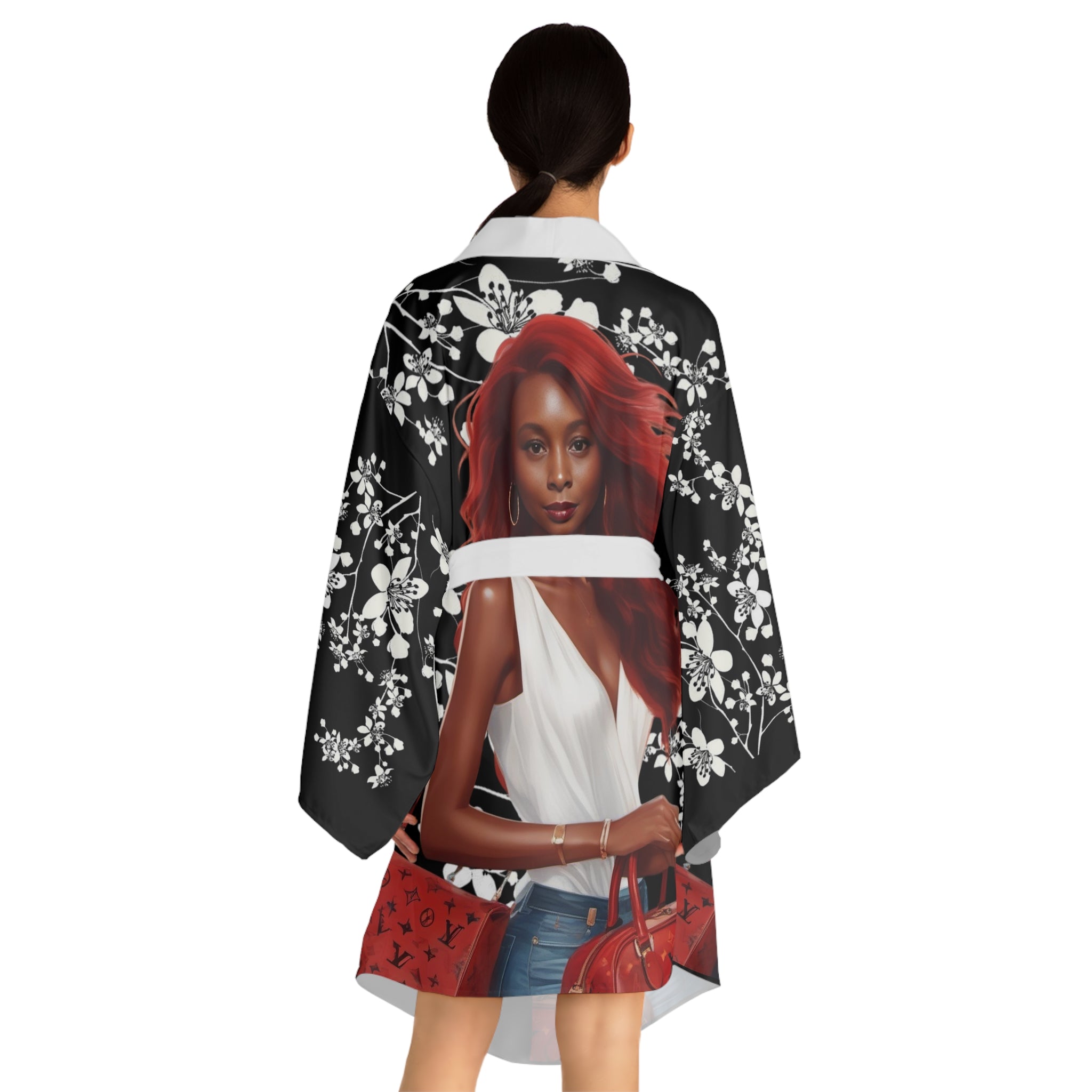 Kimono Robe, Elegant Long Sleeve