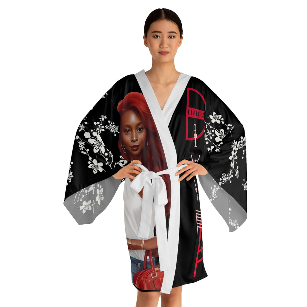 Kimono Robe, Elegant Long Sleeve