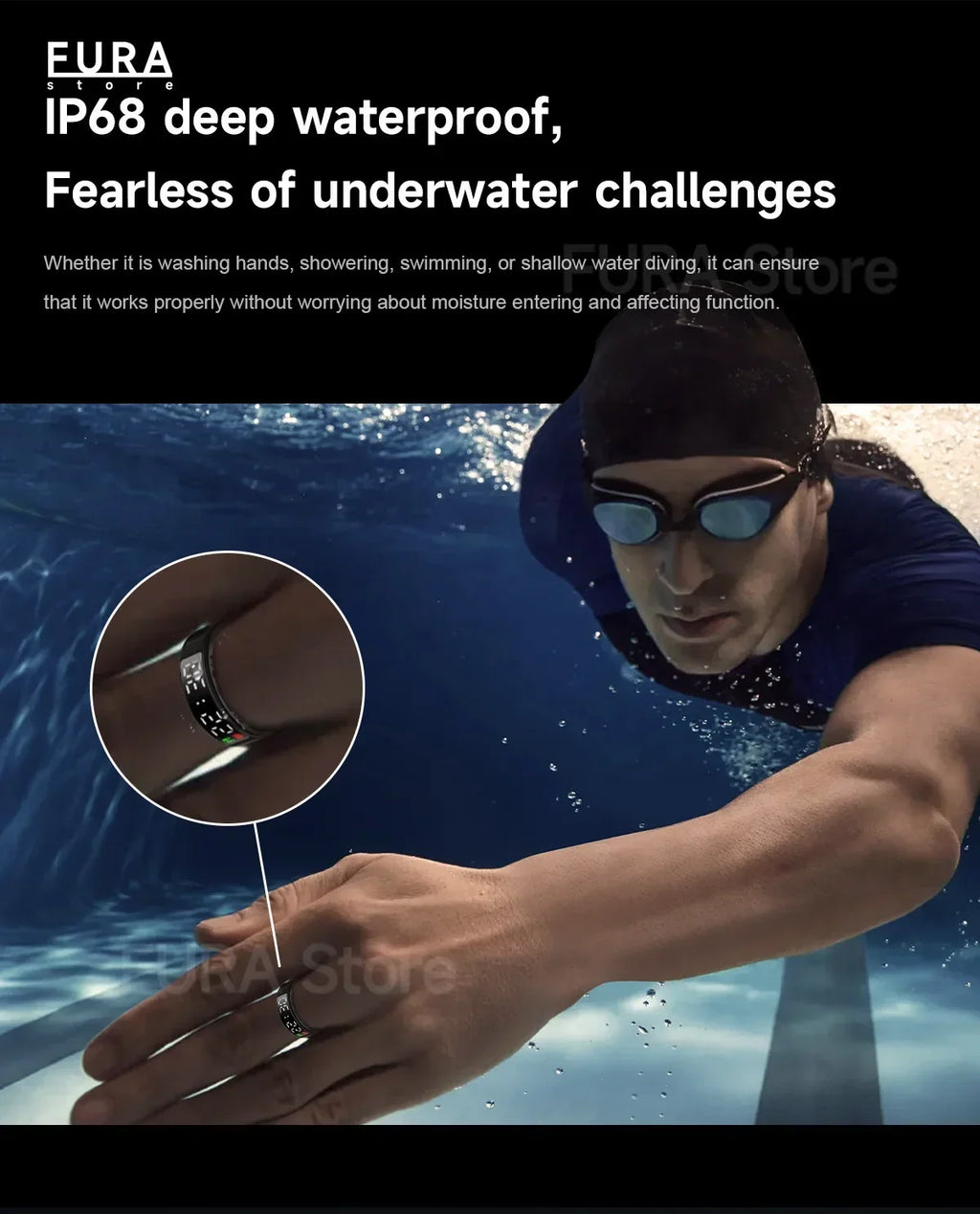 2025 SR08 Smart Ring Men's and Women's Heart Rate Blood Oxygen Monitor Health Monitoring IP68 waterproof Multi-exercise mode