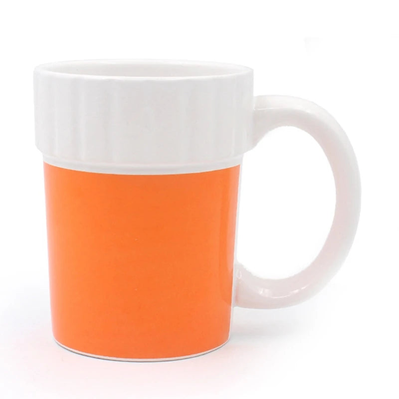 Ceramic Coffee Cup, Medicine Bottle Modeling Mug,Prescription Coffee Mug,Ceramic Pill Bottle Cup,Unique Novelty Shape