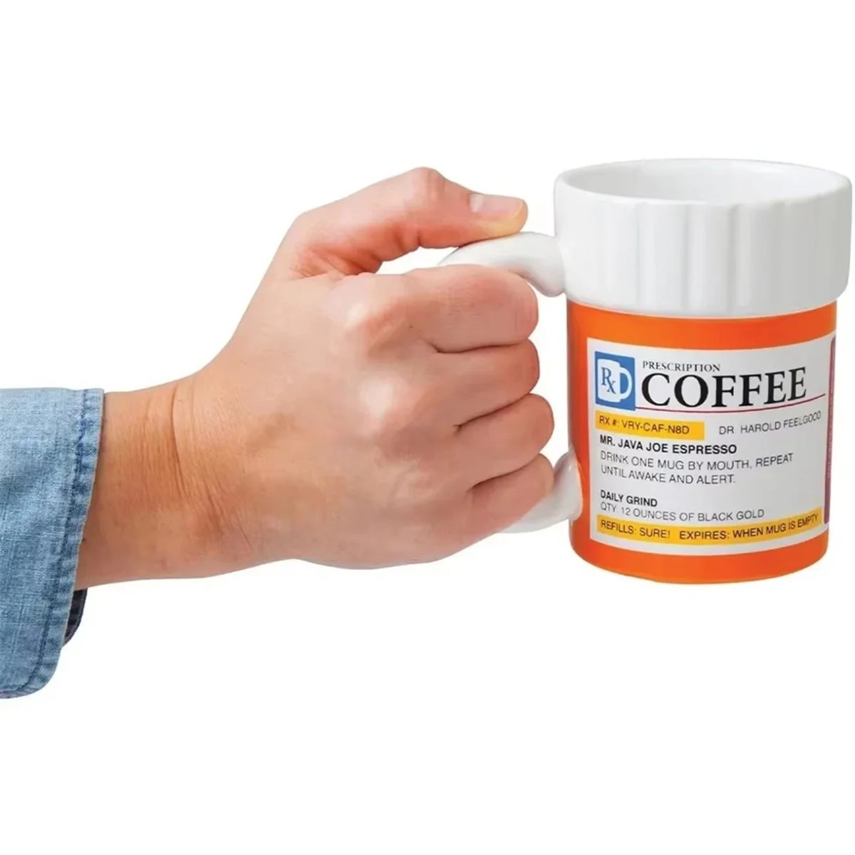 LYSP Ceramic Coffee Cup, Medicine Bottle Modeling Mug,Prescription Coffee Mug,Ceramic Pill Bottle Cup,Unique Novelty Shape