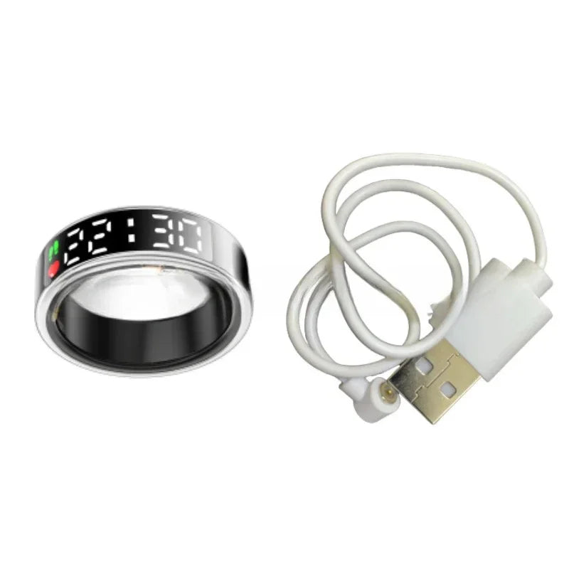 2025 SR08 Smart Ring Men's and Women's Heart Rate Blood Oxygen Monitor Health Monitoring IP68 waterproof Multi-exercise mode