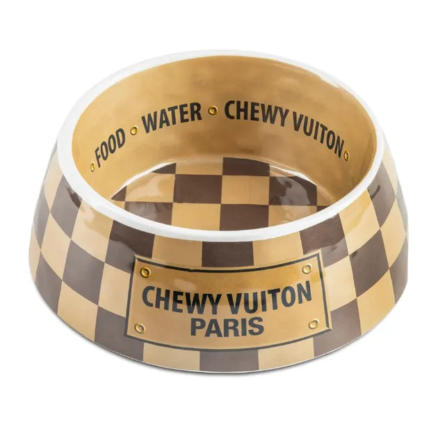 CHEWY VUITTON Pet Feeding set