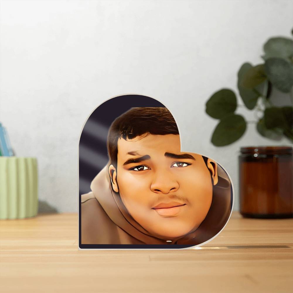 Acrylic plaque heart shape