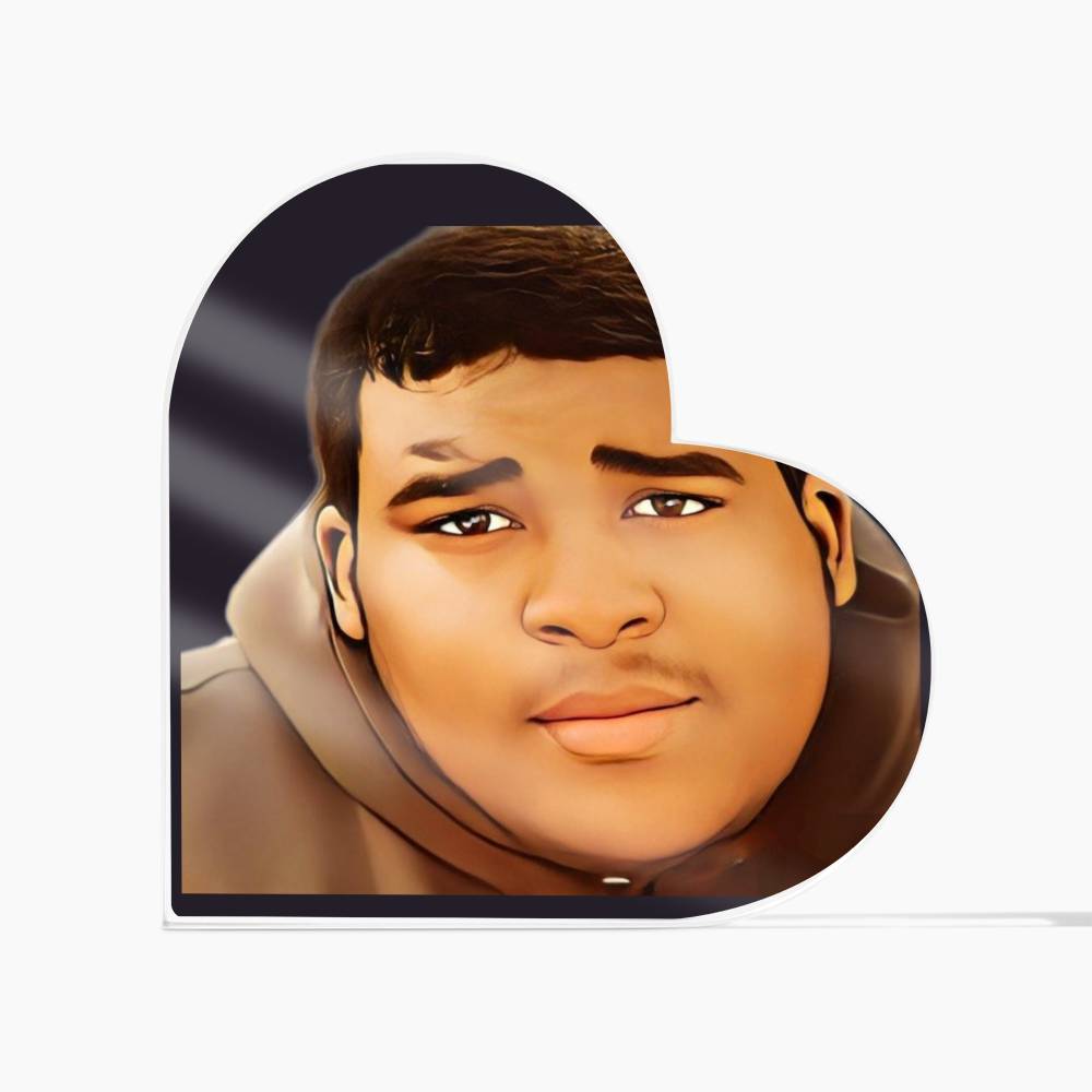 Acrylic plaque heart shape