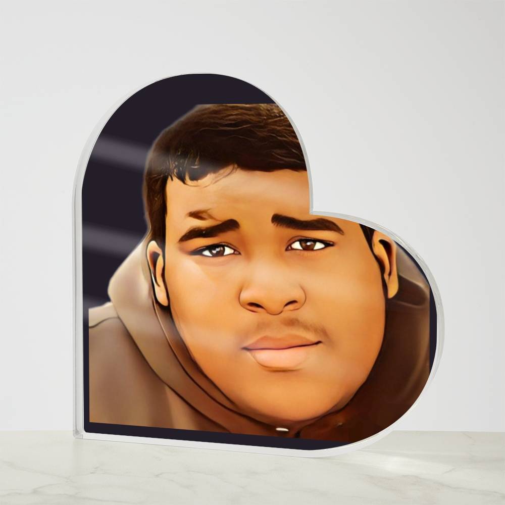 Acrylic plaque heart shape