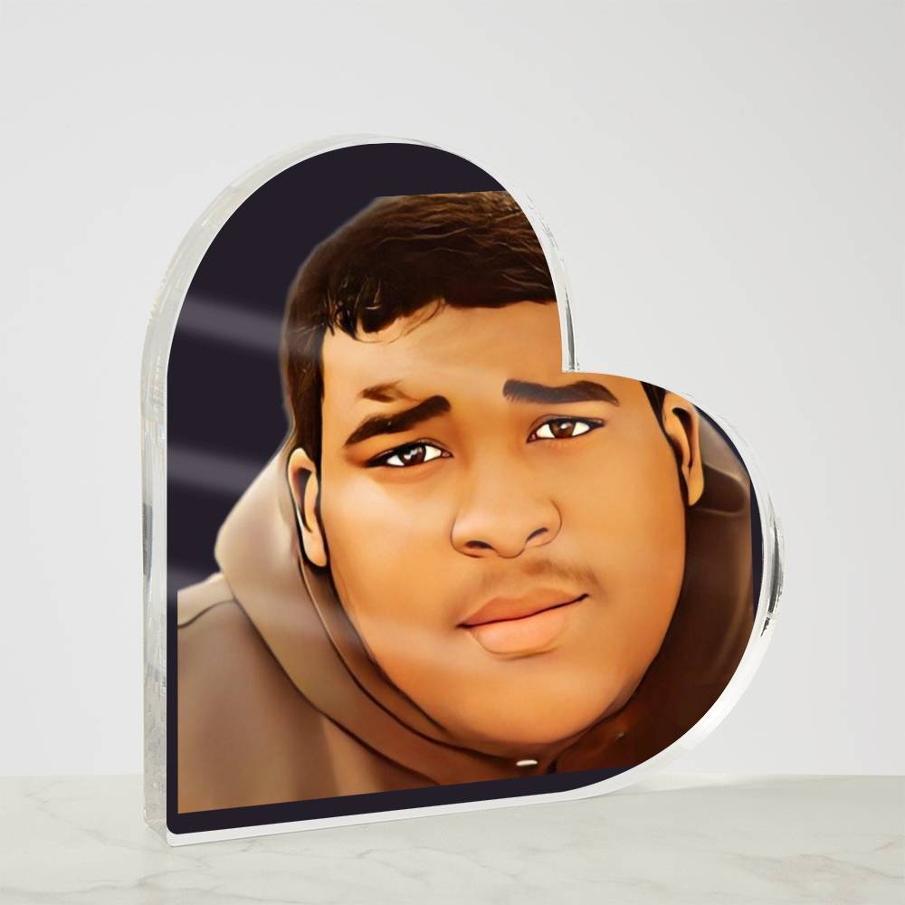 Acrylic plaque heart shape