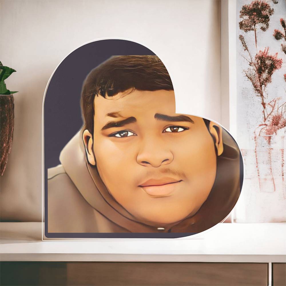 Acrylic plaque heart shape