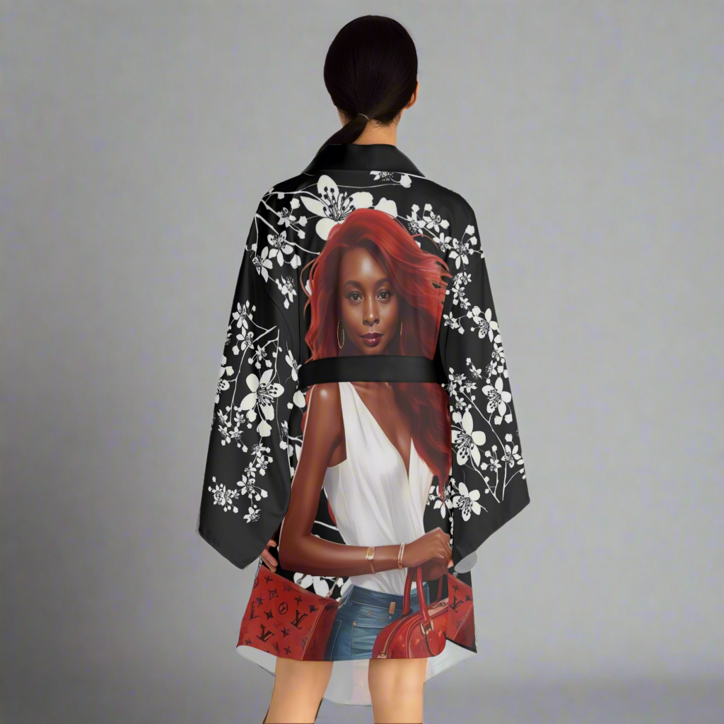 Kimono Robe, Elegant Long Sleeve