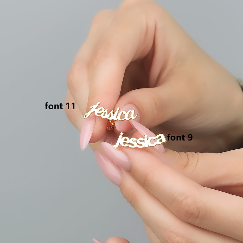 Customize This Cursive Nameplate Stud Earrings