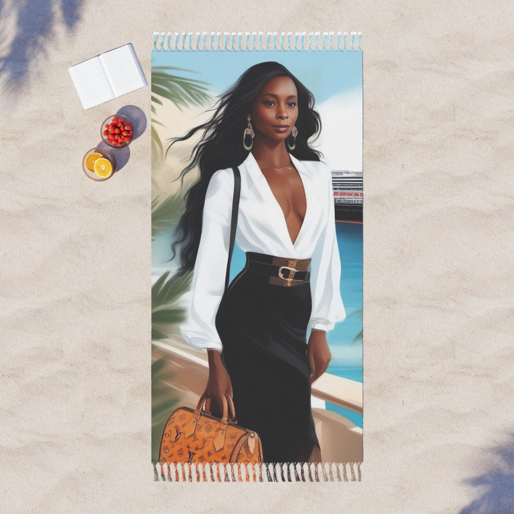 Custom Photo Boho Beach Towel -