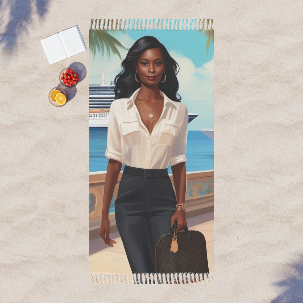 Custom Photo Boho Beach Towel -