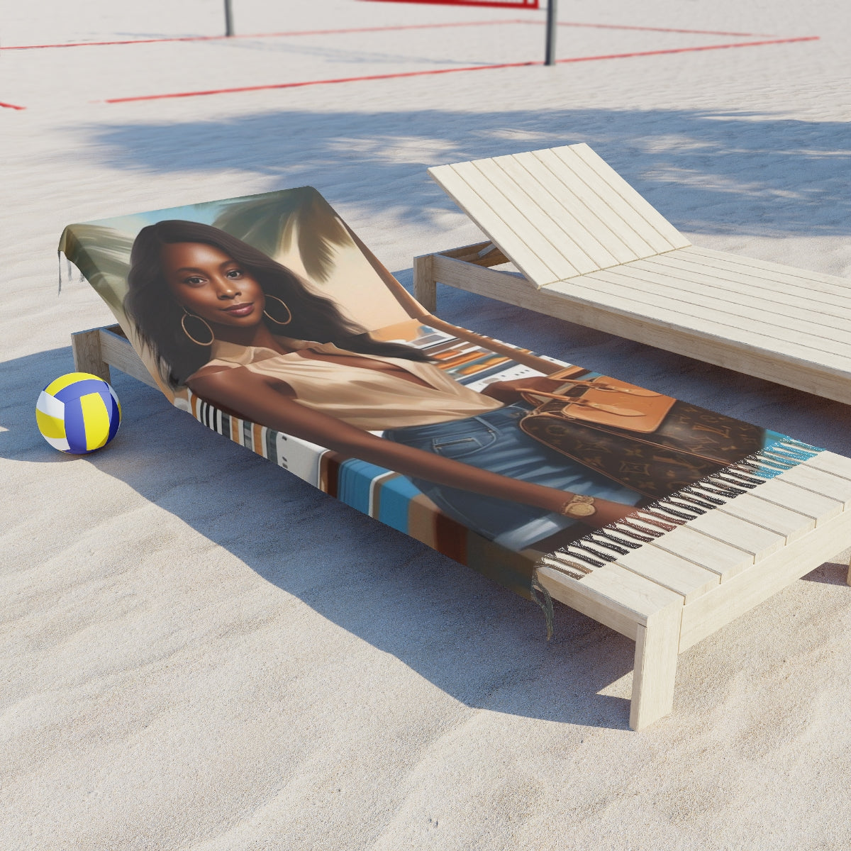 Custom Photo Boho Beach Towel -