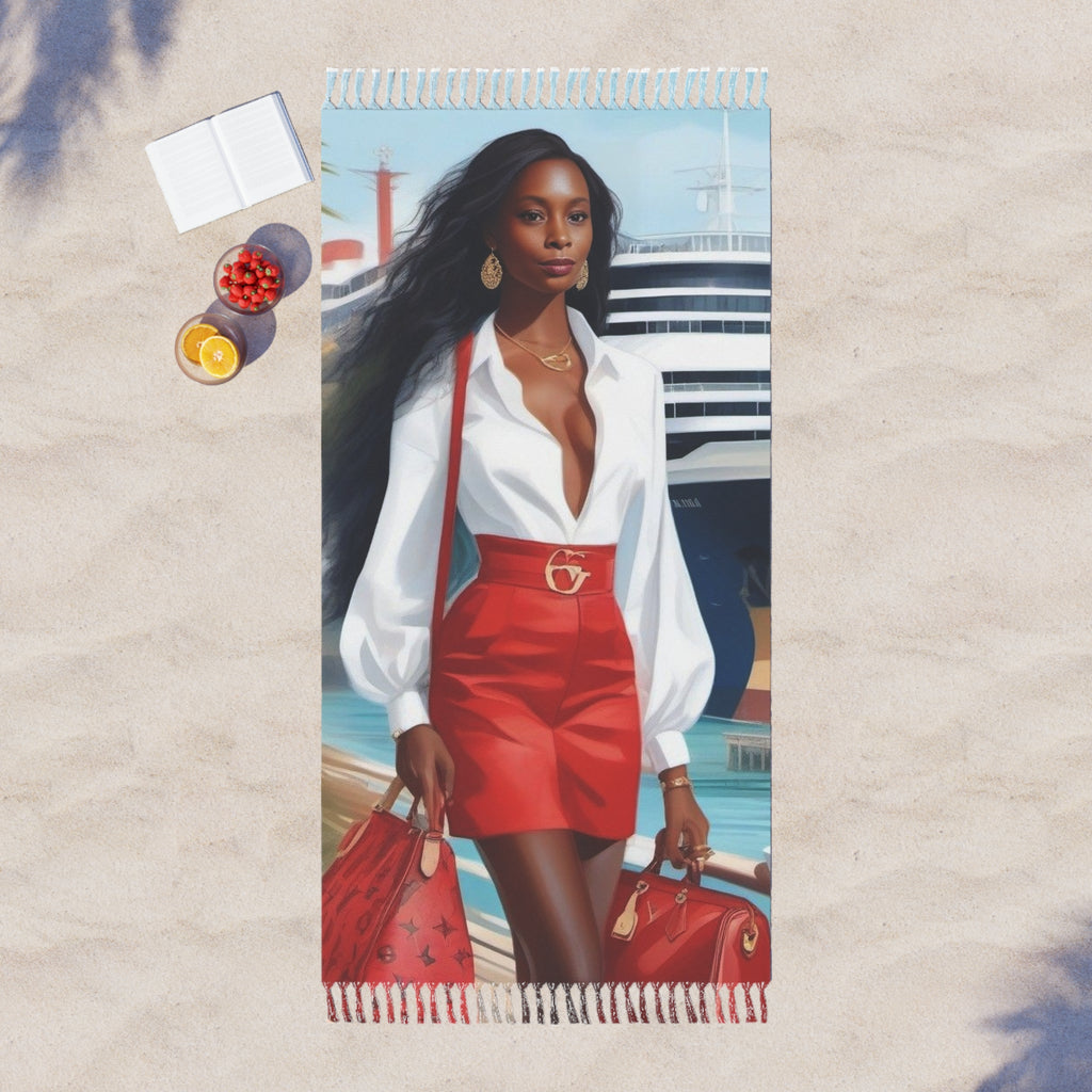 Custom Photo Boho Beach Towel -