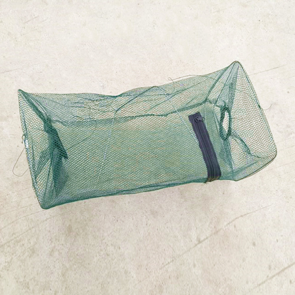 Foldable Nylon Fishing Net Crab Fish Crawdad Shrimp Minnow Bait Trap Drift Cage