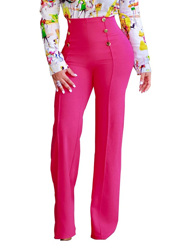 Formal Affair  Bootcut / Wide Leg Pants Black Fuchsia Wine L XL XXL