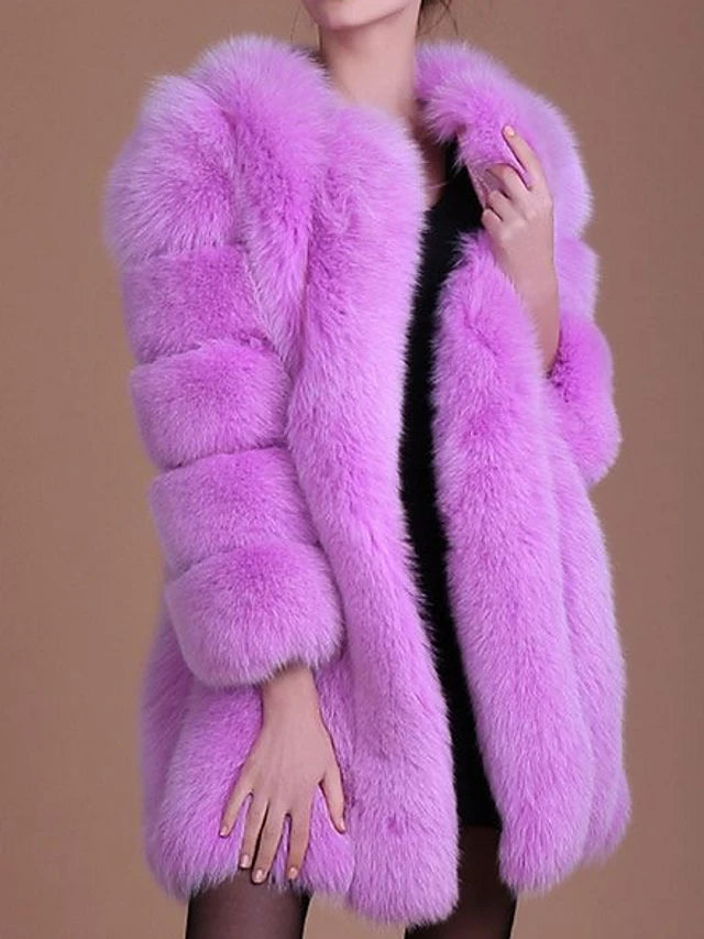Long Sleeve Faux Fur Wedding Women's Wrap With Fur Coats / Jackets