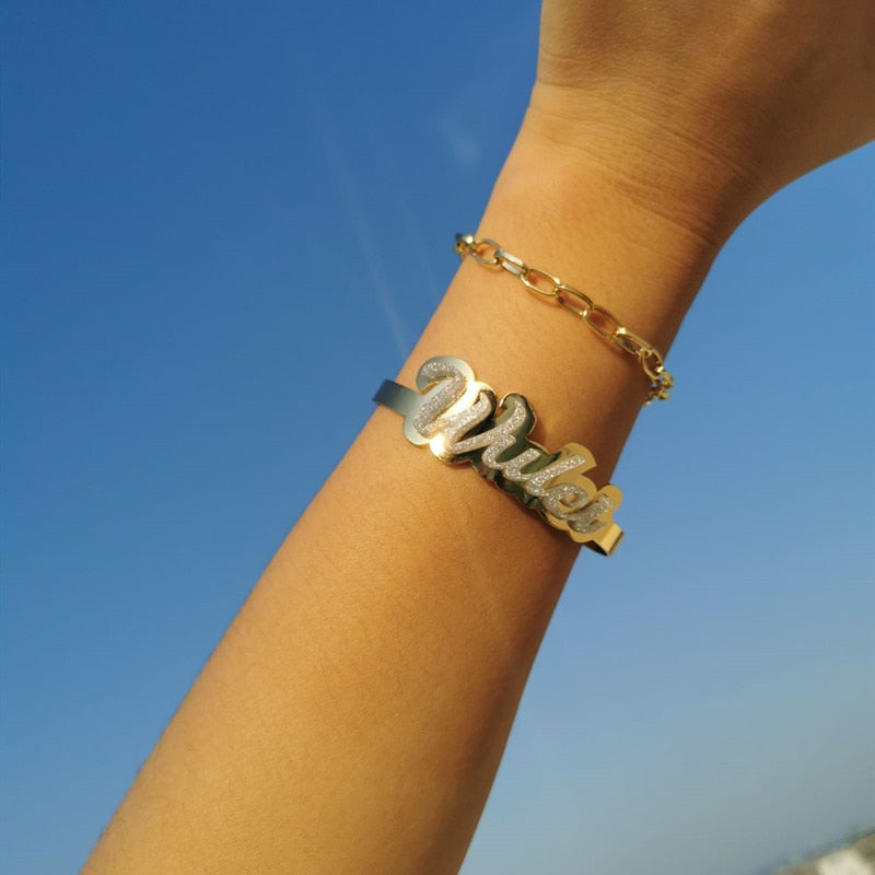 Customize This Name Bangle Custom  Bangle Bracelet