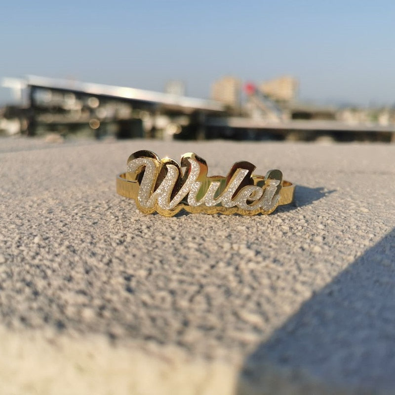 Customize This Name Bangle Custom  Bangle Bracelet