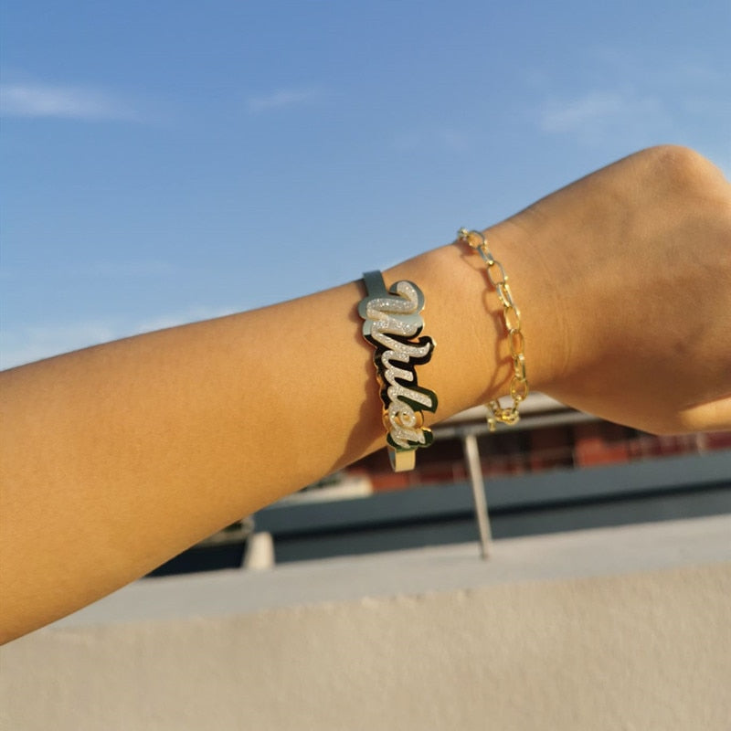 Customize This Name Bangle Custom  Bangle Bracelet